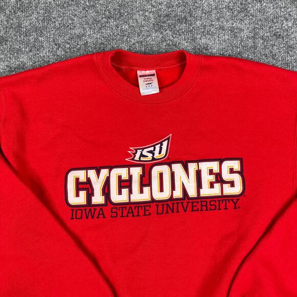 Jerzees Sweatshirt Mens Size M Red Iowa State Cyclones NCAA Crewneck Graphic - Picture 1 of 7